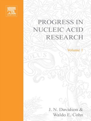 cover image of PROG NUCLEIC ACID RES&MOLECULAR BIO V1